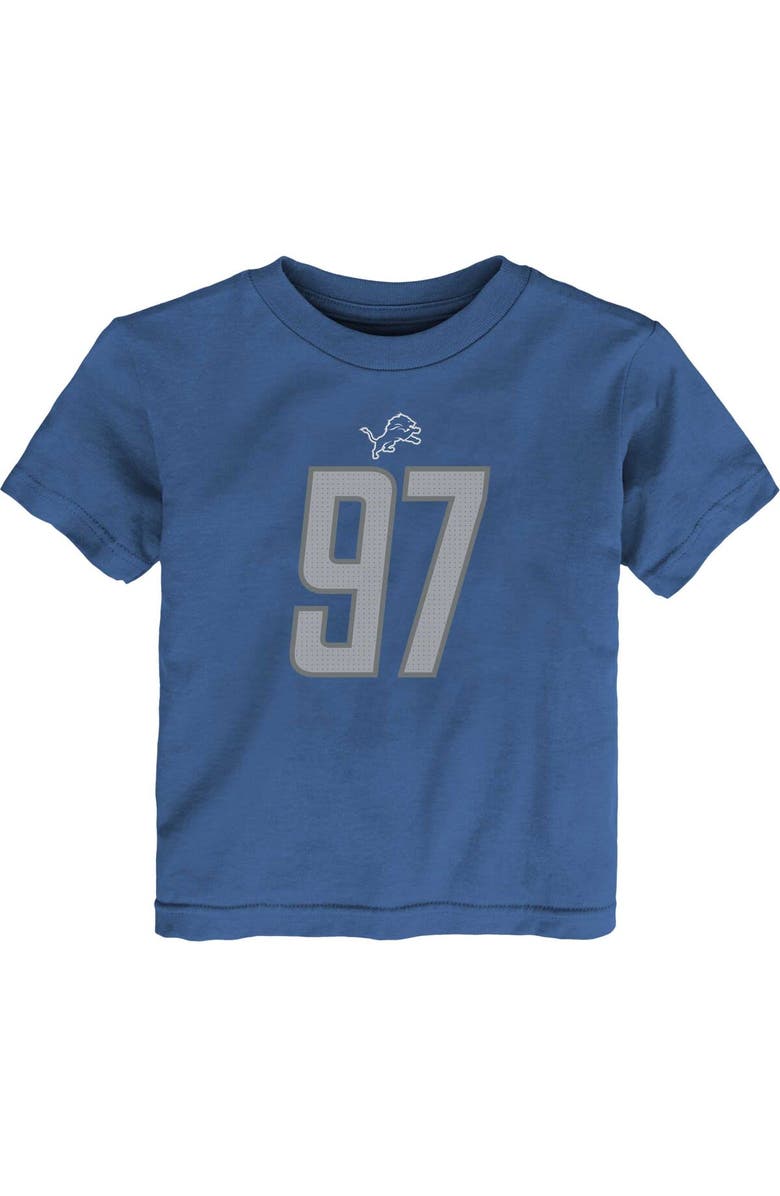 Nike Toddler Nike Aidan Hutchinson Blue Detroit Lions Player Name & Number T-Shirt, Alternate, color, 