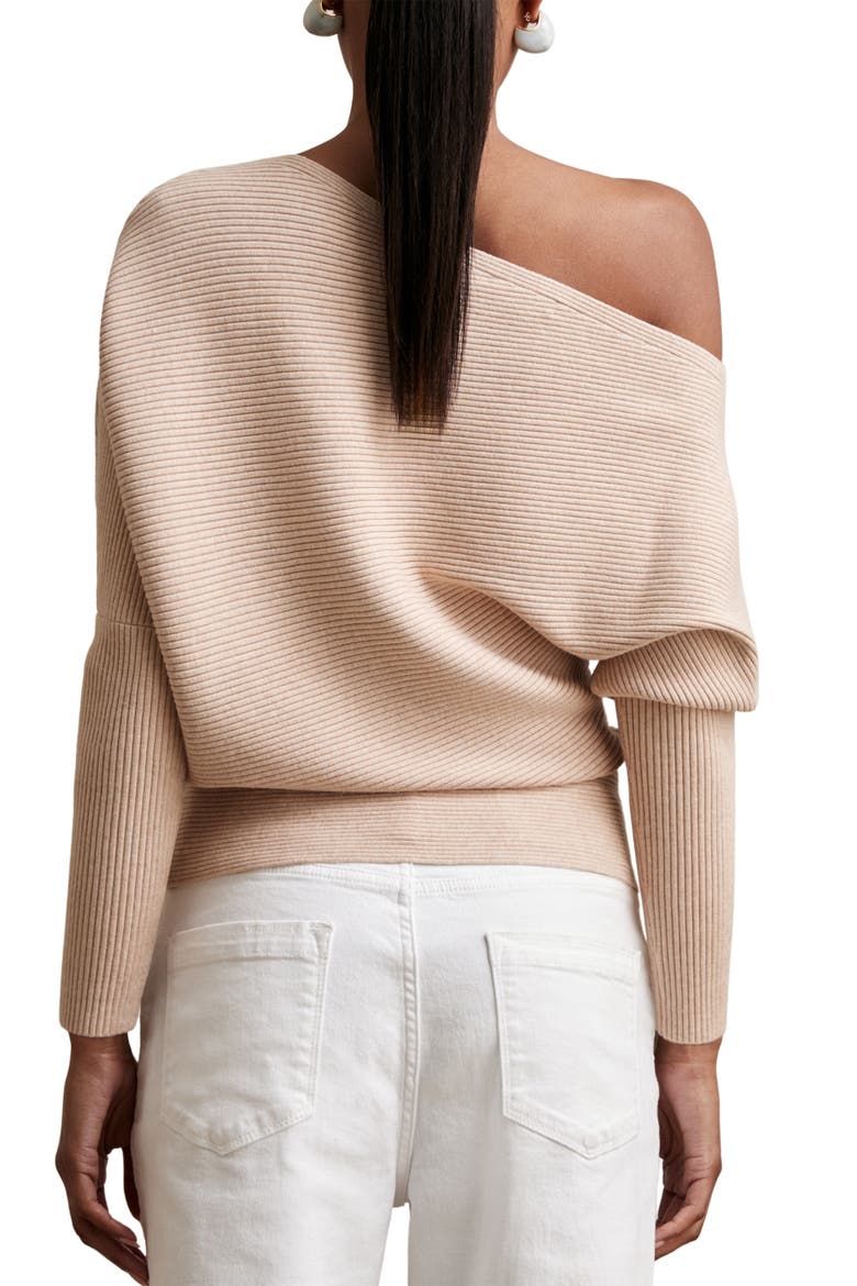 Lorna One-Shoulder Wool Blend Sweater, Alternate, color, OATMEAL NEUTRAL