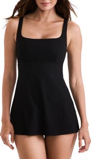 Mimi Flamingo Harper Rib Skirted Swim Dress