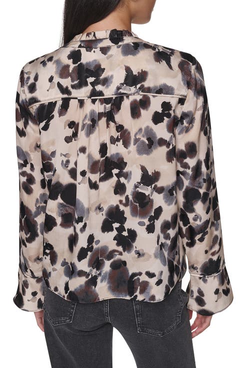 Tie Neck Printed Top