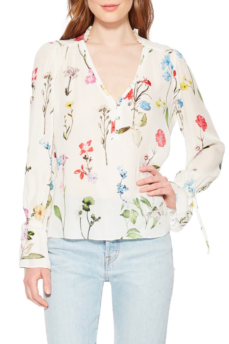 Cassidy Floral Silk Blouse, Main, color, GIGI