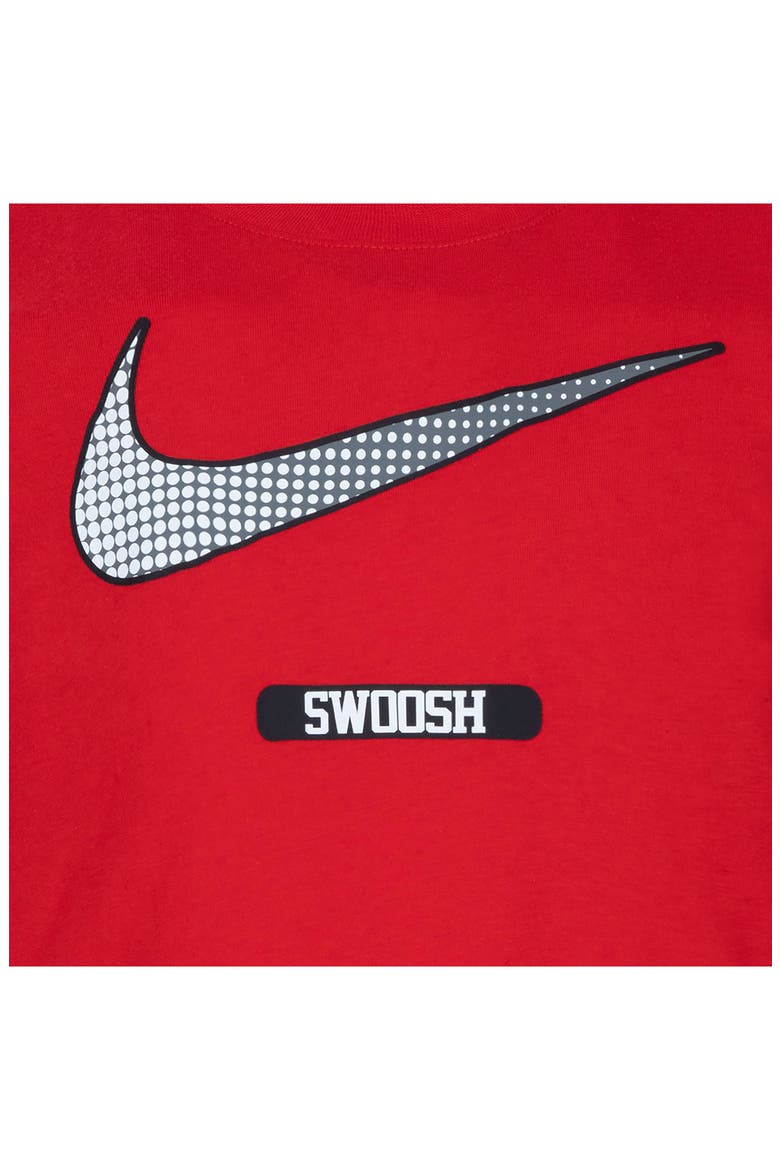 Kids' Swoosh T-Shirt & Pants Set, Alternate, color, BLACK