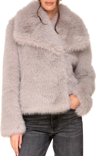 Avec Les Filles Star Faux-Fur shops Coat