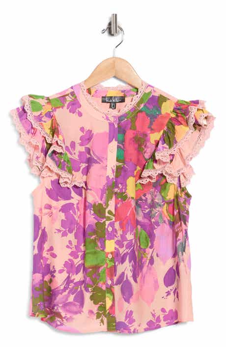 Floral Ruffle Top