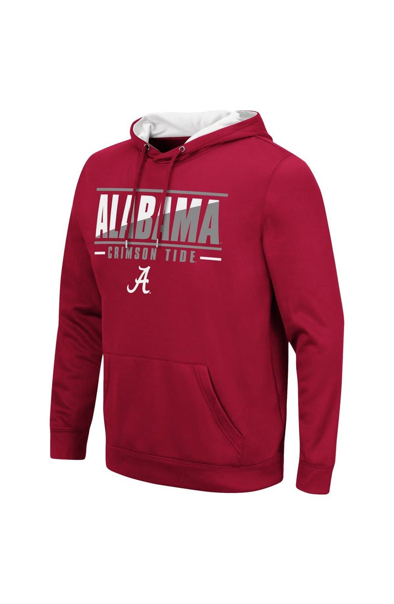 COLOSSEUM Men's Colosseum Crimson Alabama Crimson Tide Slash Stack 2.0 Pullover Hoodie, Alternate, color, Crimson