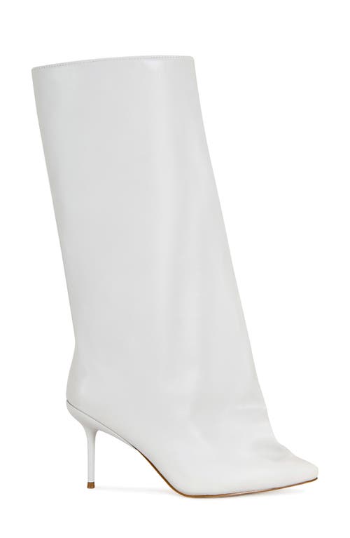 Azalea Wang Couture Crazy Pointy Toe Knee High Boot In Brown