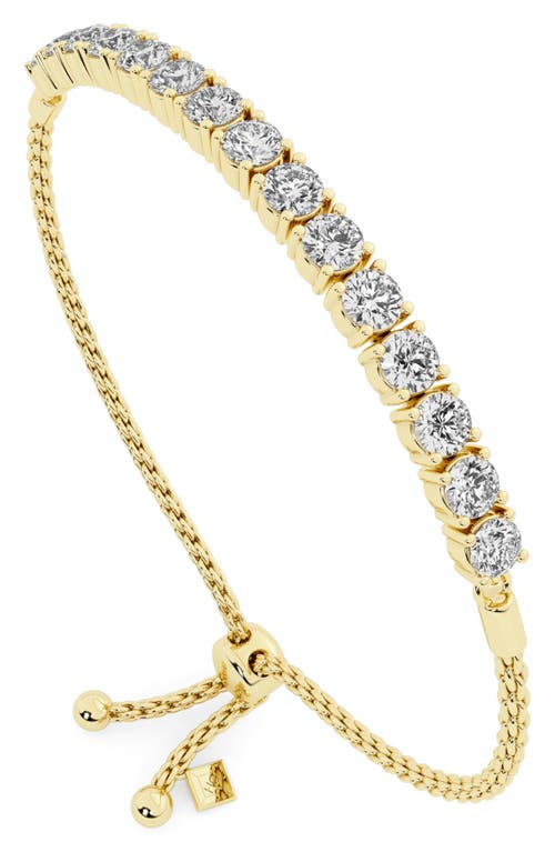 Everyday By Hautecarat Lab Grown Diamond Adjustable Tennis Bracelet In 14k Yellow Gold