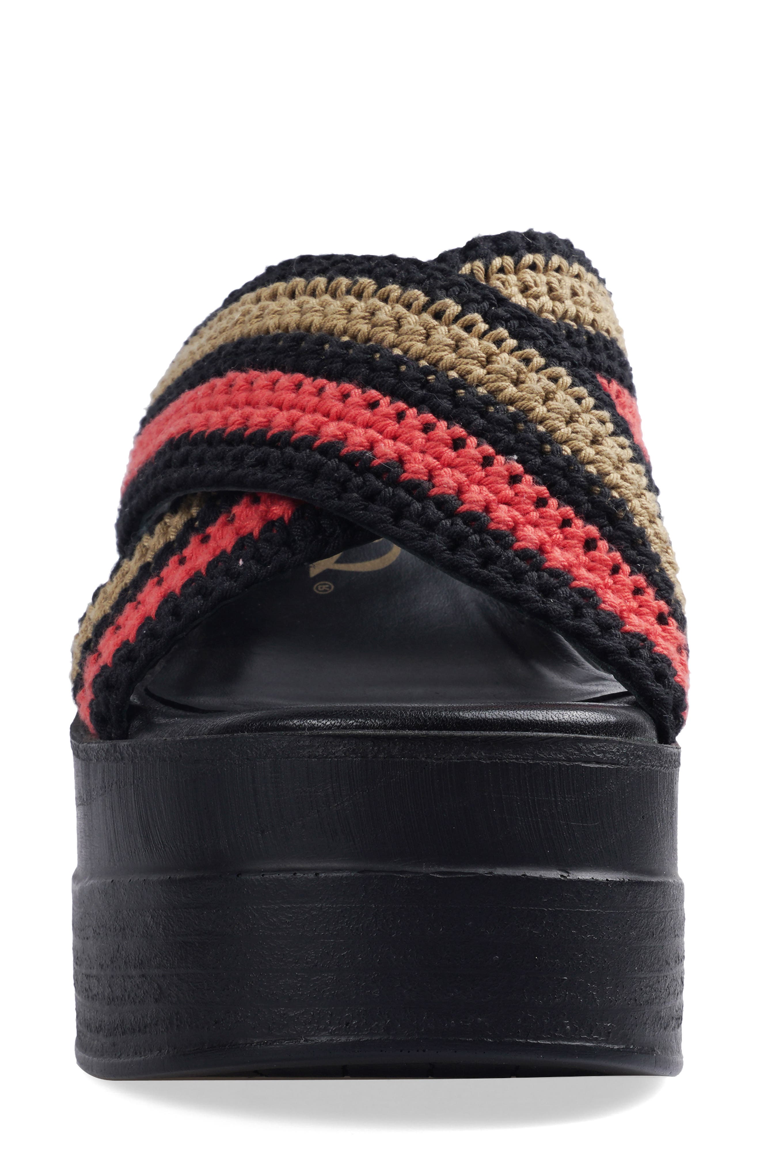 Candie's Erismar Platform Sandal, Alternate, color, Black Fabric