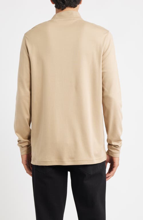 Scott Barber Pima Cotton Interlock Mock Neck Top In Neutral