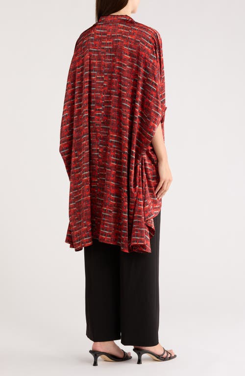 Patrizia Luca Oversize High-low Button-up Top In Red