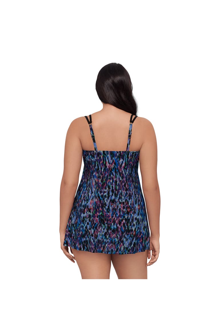 Tracey Adjustable Side-Tie Coverage Plus Size Swimdress, Alternate, color, Mystic Skin