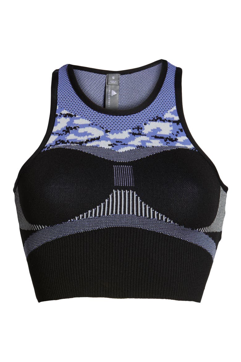 Seamless Cropped Tank, Alternate, color, BLACK/ JOY PURPLE S13