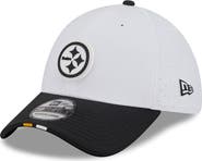 New Era Men's New Era  White/Black Pittsburgh Steelers 2025 NFL Training Camp 39THIRTY Flex Hat