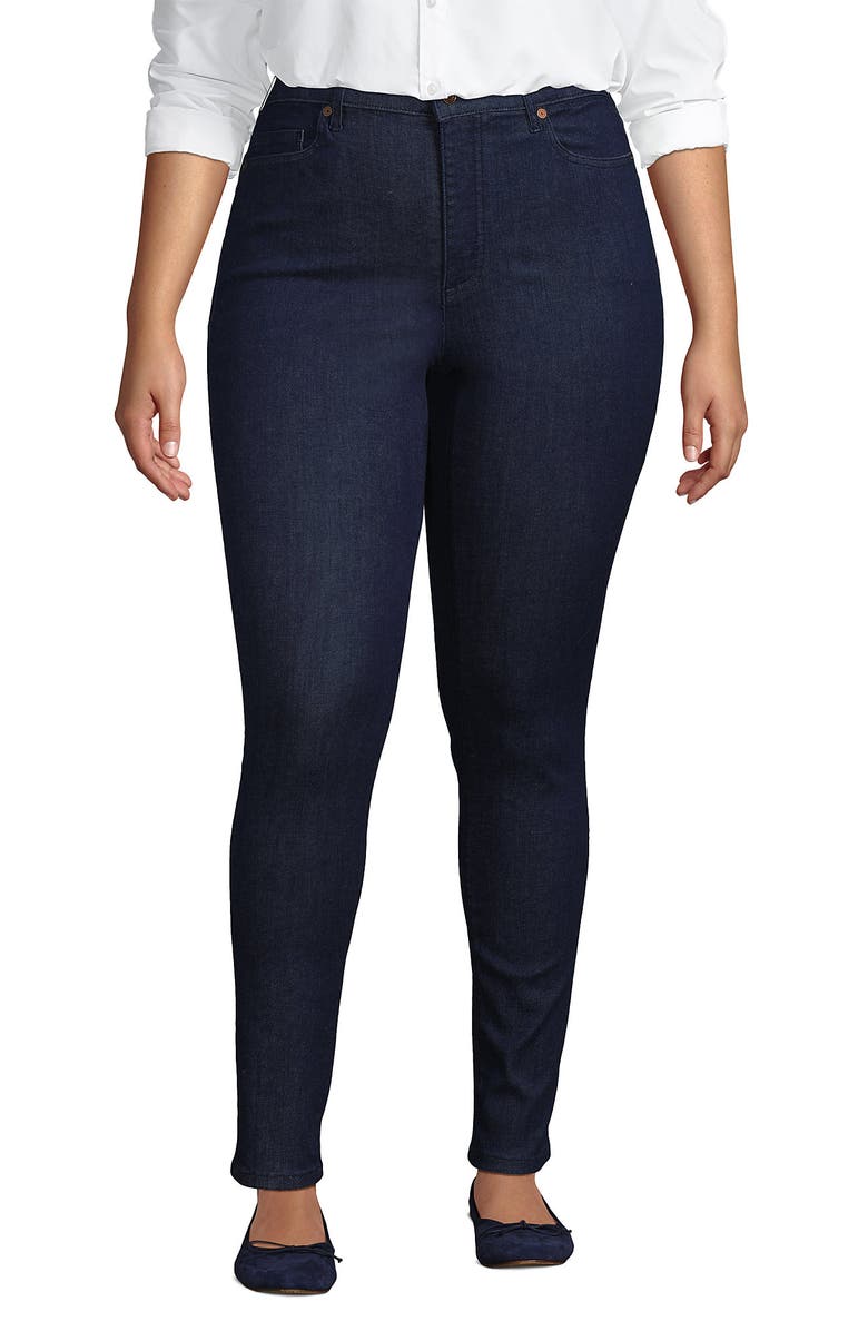 Lands' End High Rise Adaptive Lycra Skinny Jeans, Alternate, color, River Rinse