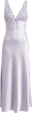 Saylor Serefina Sequin Flower Satin Gown