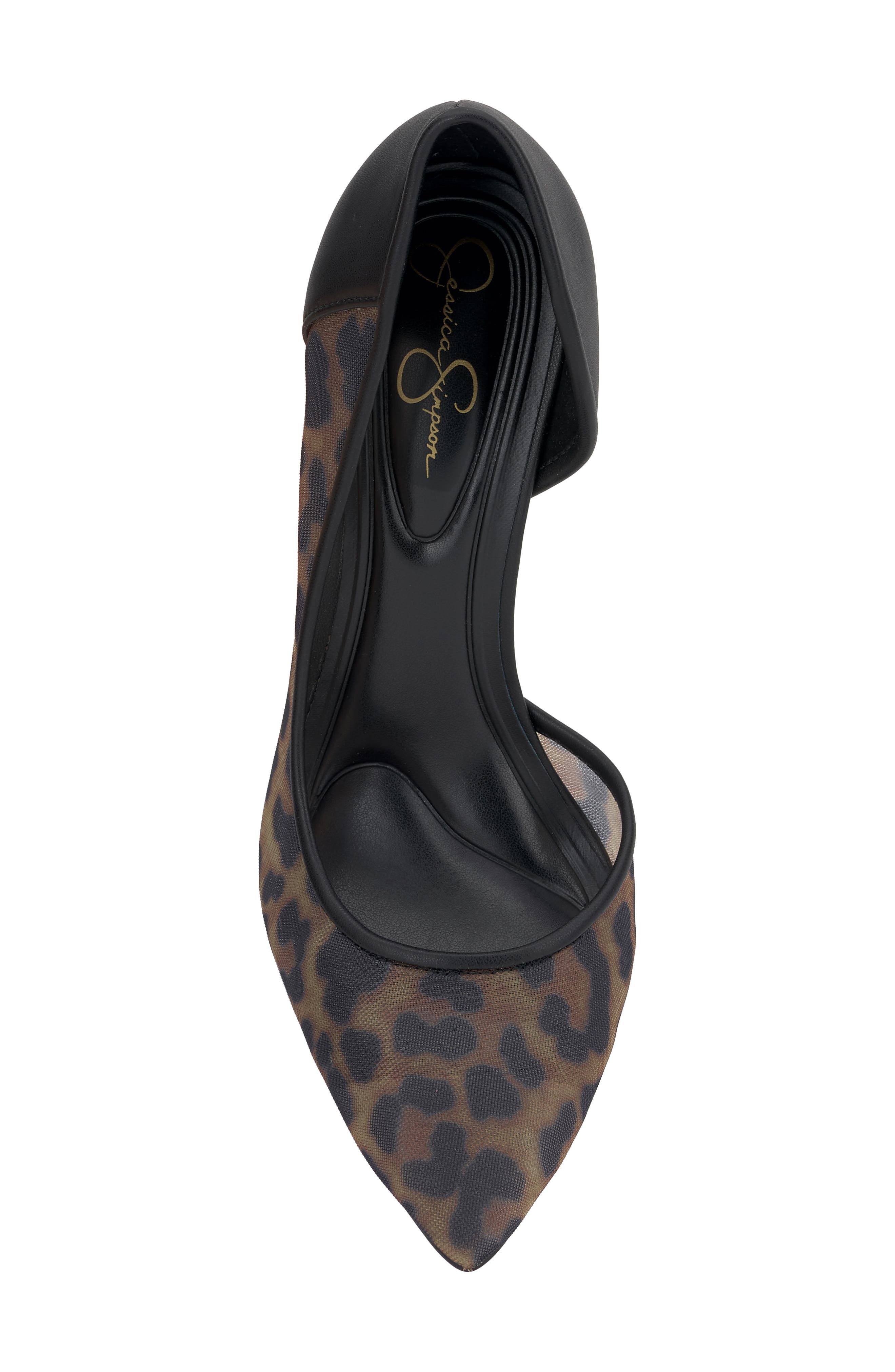 Jessica Simpson Prizma 8 Half d'Orsay Pump, Alternate, color, Leopard Mesh