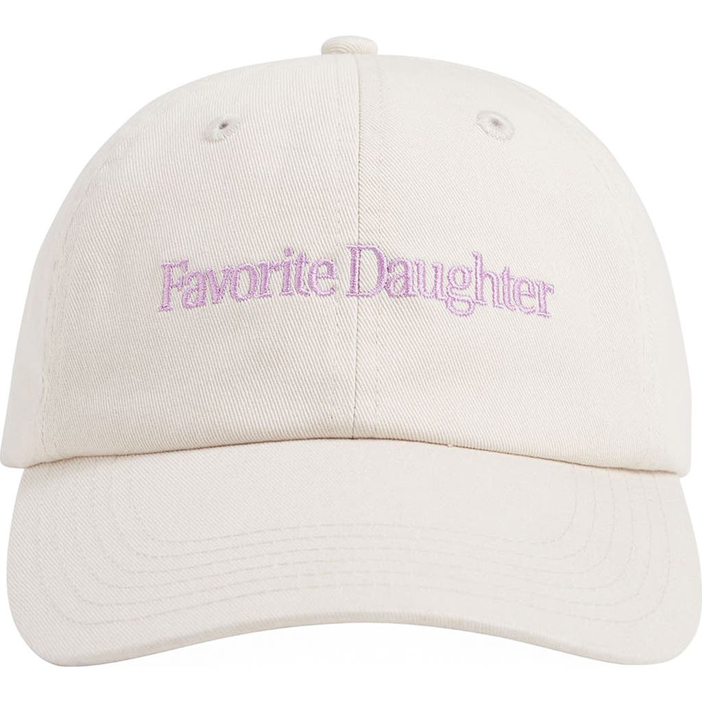 Favorite Daughter Classic Logo Cotton Twill Baseball Cap in Khaki Lavender at Nordstrom