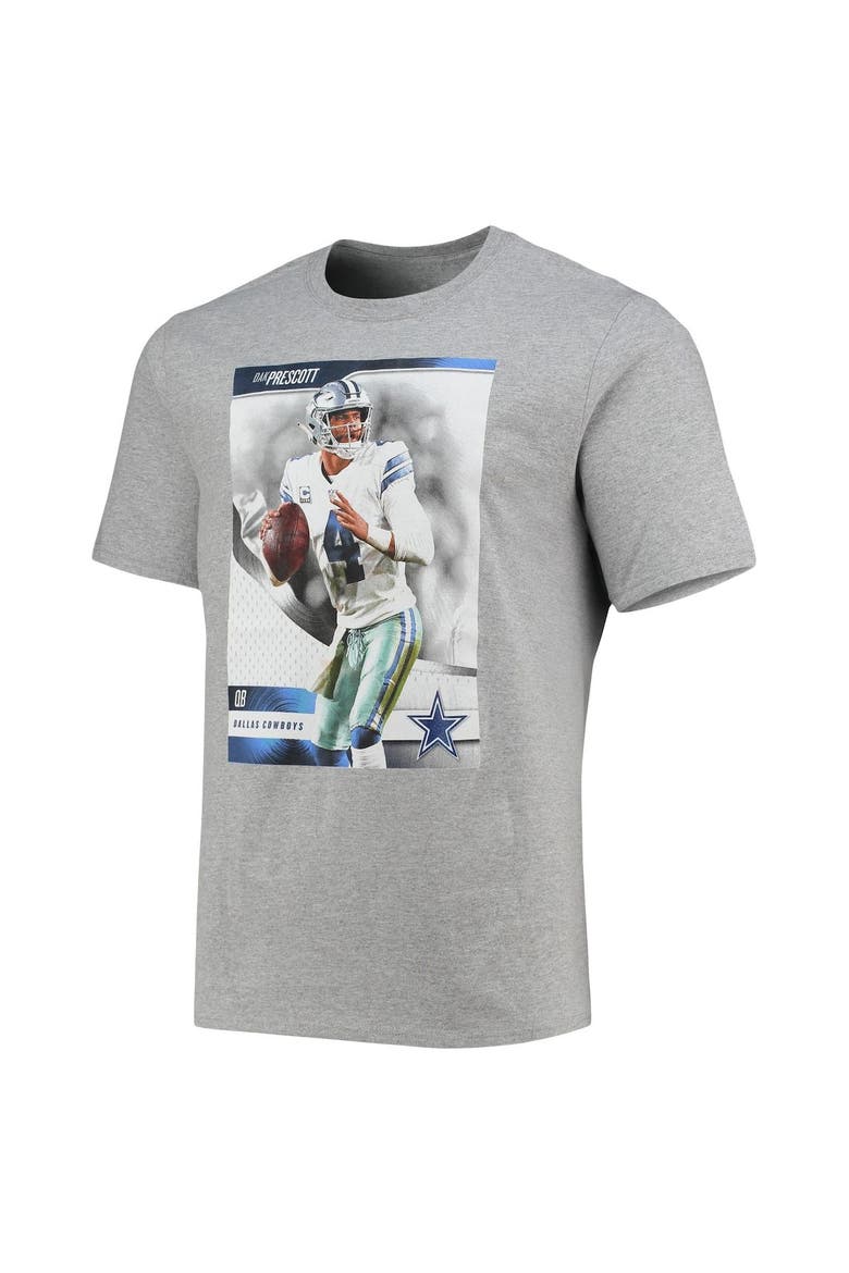 Men's Dak Prescott Heathered Gray Dallas Cowboys Name & Number T-Shirt, Alternate, color, Heather Gray