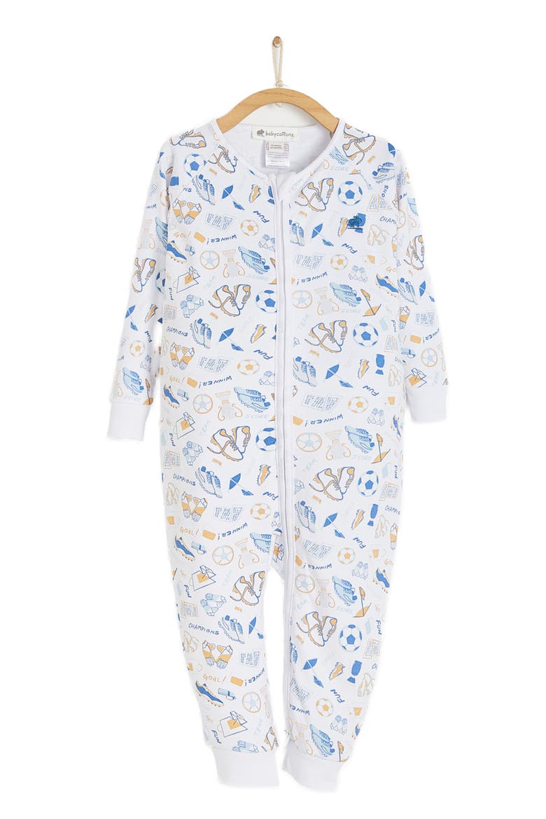 Premium Peruvian Pima Cotton Inter Snug Fit Zip Footless Pajama for Infant, Main, color, FULL PRINT