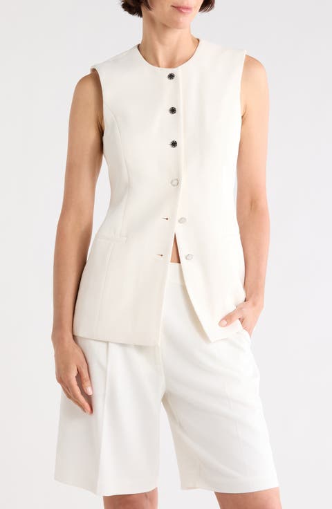 Textured Crepe Vest