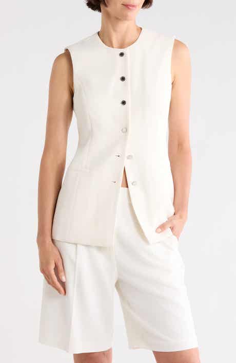 DKNY Textured Crepe Vest