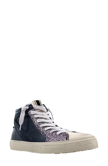 Shushop Rooney High-top Sneaker In Black Snake