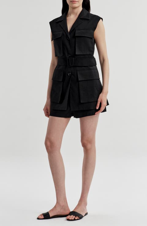 Cameron Linen Blend Belted Vest