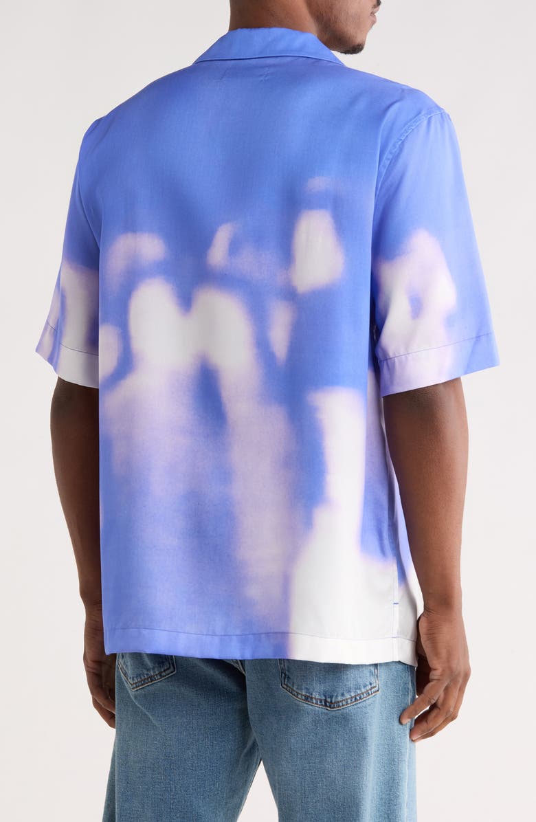 PURPLE BRAND Short Sleeve Button-Up Shirt, Alternate, color, Multi