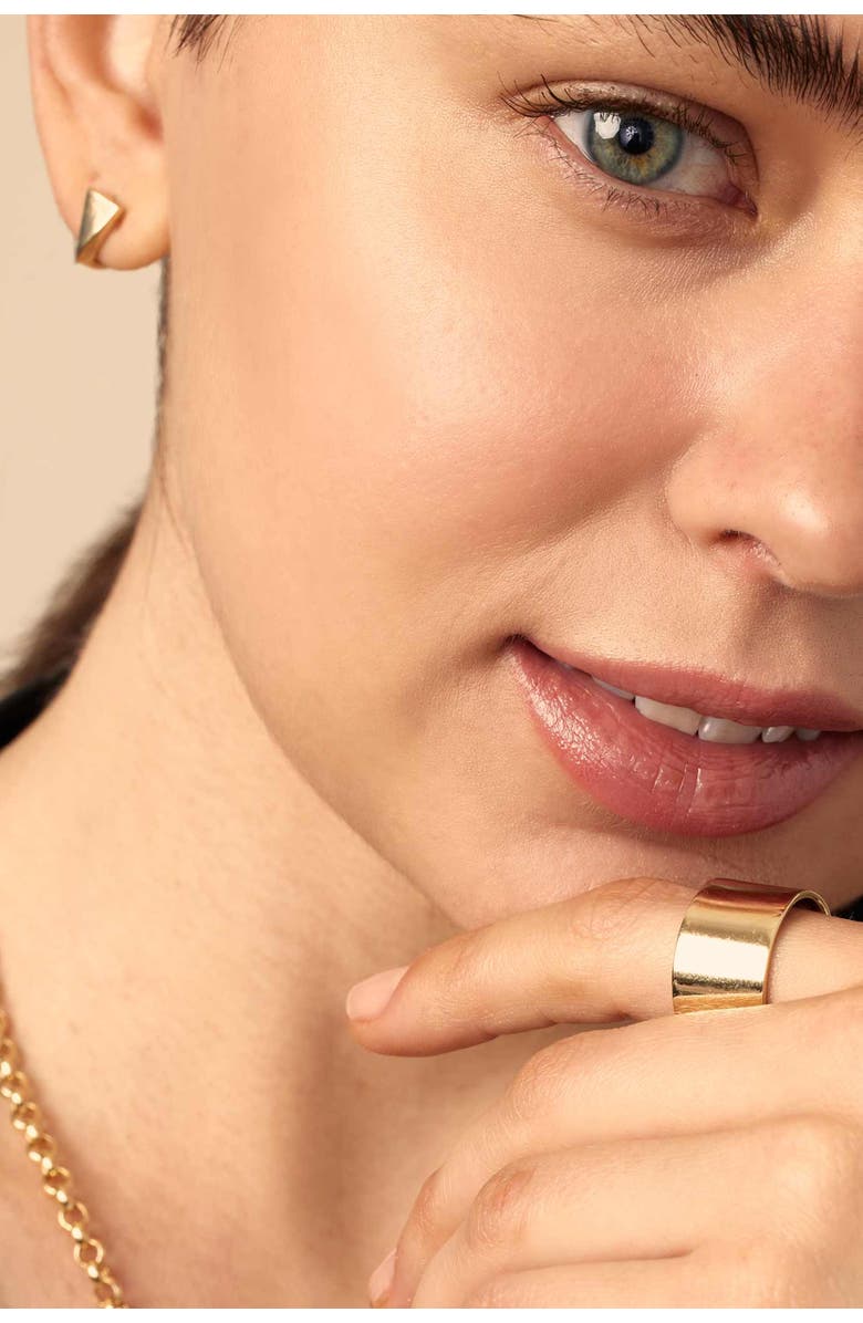 Oradina 14K Yellow Gold Prism Huggies, Alternate, color, Yellow Gold