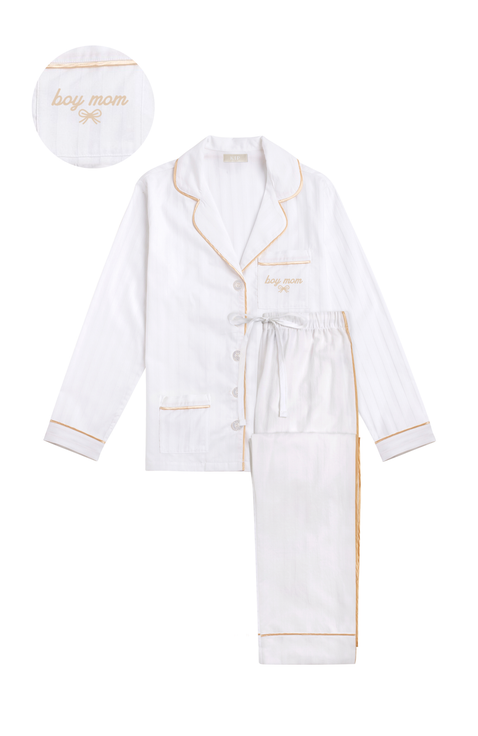 Boy Mom Cotton Pajama Set