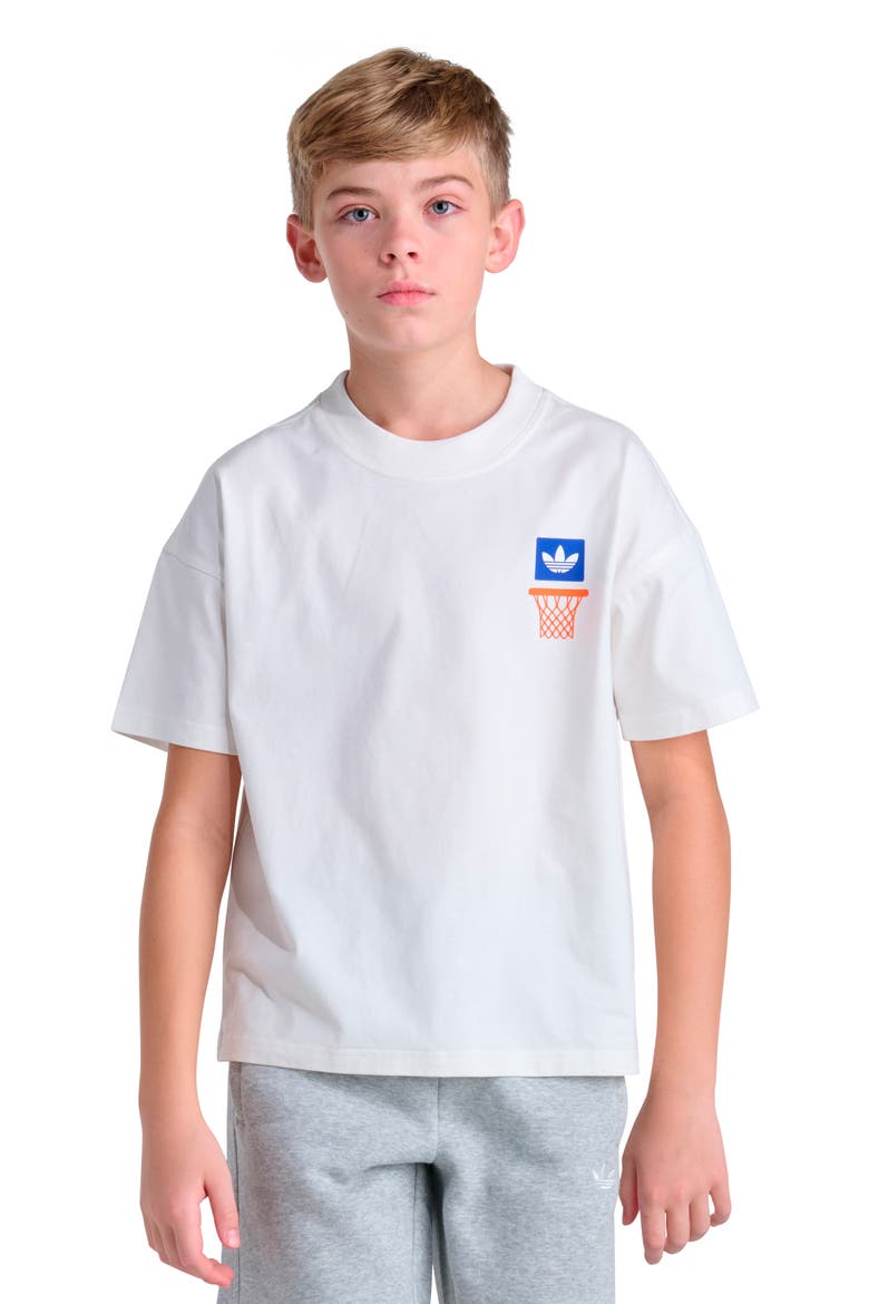 Kids' Background Graphic T-Shirt, Main, color, OFF WHITE