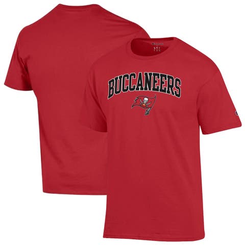Men's Champion Red Tampa Bay Buccaneers Arch Over Logo T-Shirt