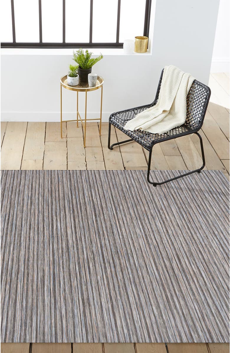JONATHAN Y Finn Modern Farmhouse Pinstripe Indoor/Outdoor Area Rug, Alternate, color, Dark Gray/Blue