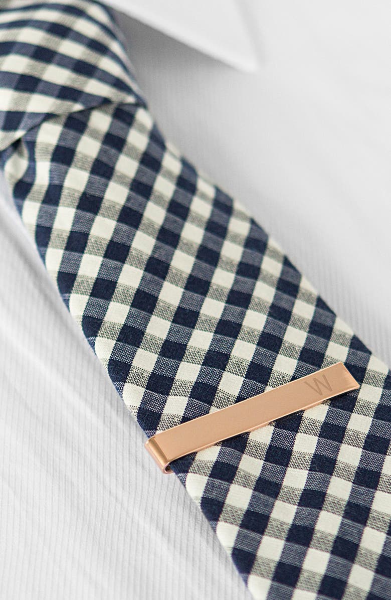 Cathy's Concepts Monogram Tie Clip, Alternate, color,