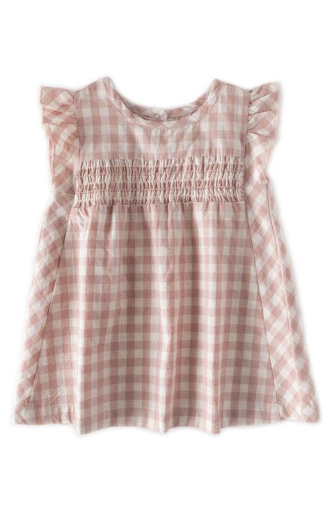 Checkmate Ruffle Organic Cotton Dress (Baby)