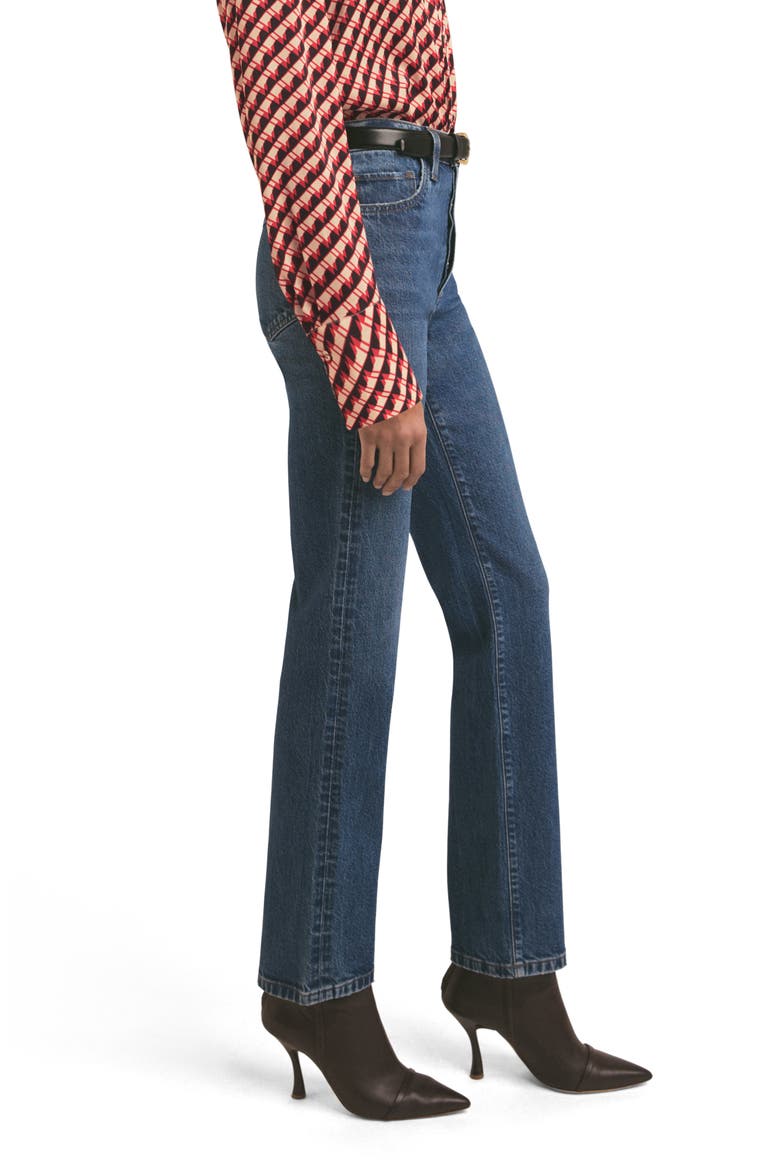 The Valentina High Waist Straight Leg Jeans, Alternate, color, ESSEX