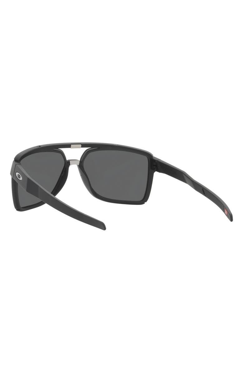 Oakley Castel 63mm Prizm<sup>™</sup> Polarized Oversize Rectangular Sunglasses, Alternate, color,