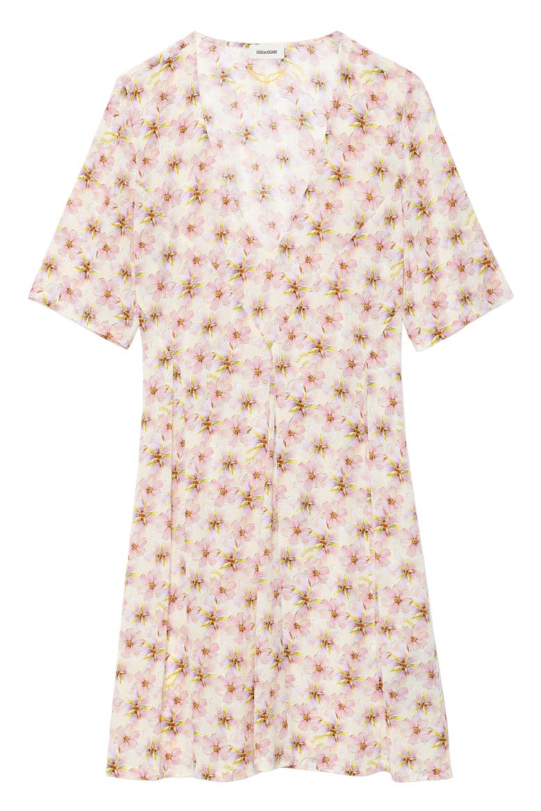 Rodalas Mirror Flowers Minidress, Alternate, color, PEAR