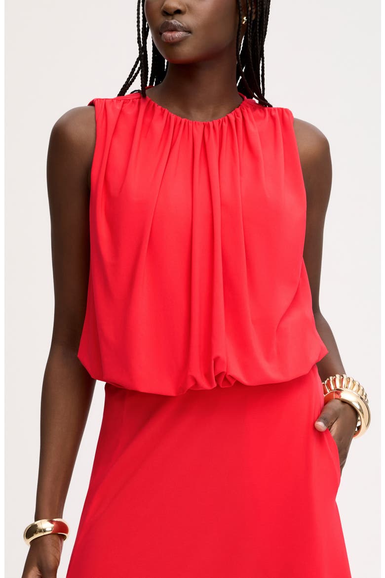 Blouson Crop Top, Main, color, FLAME