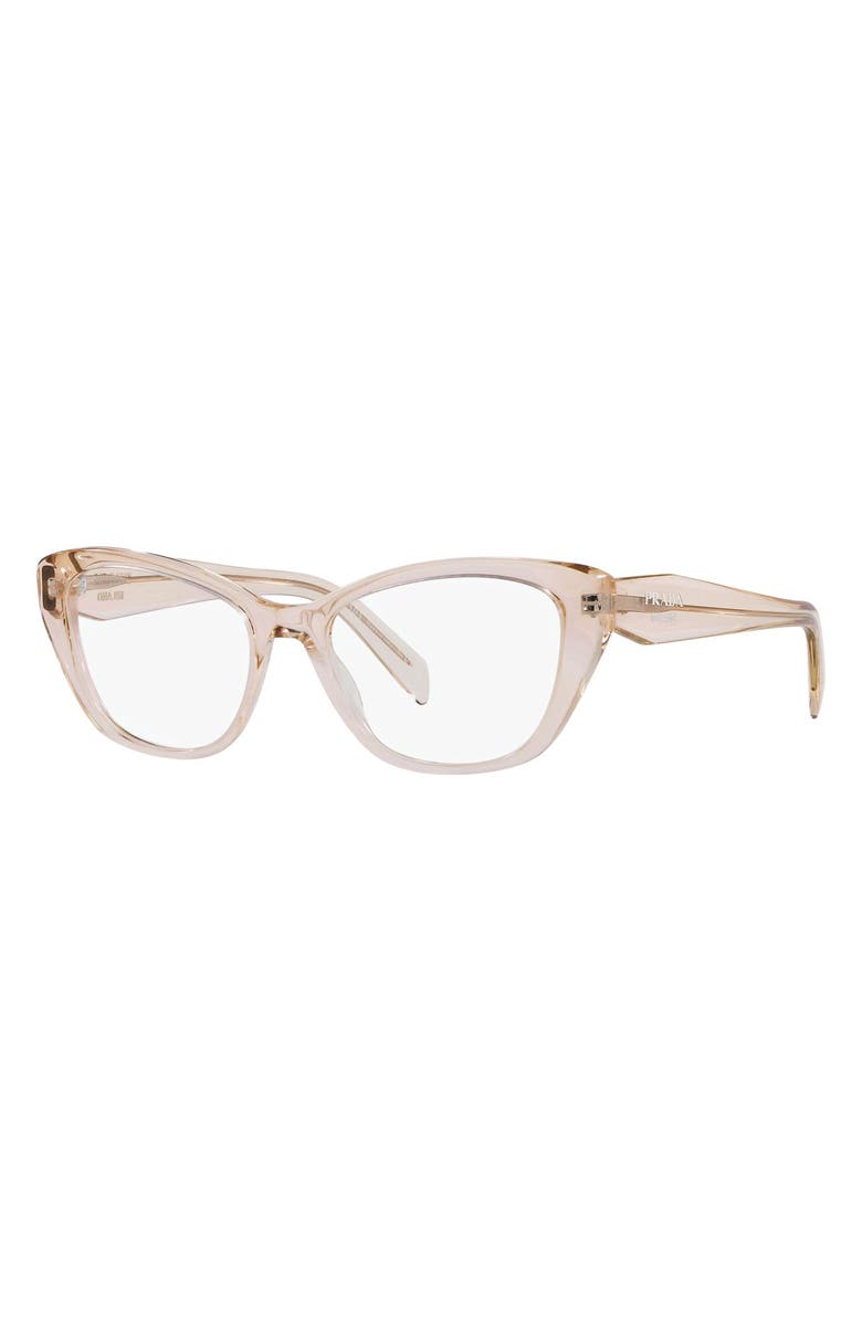 Prada 52mm Cat Eye Optical Glasses, Alternate, color, Clear