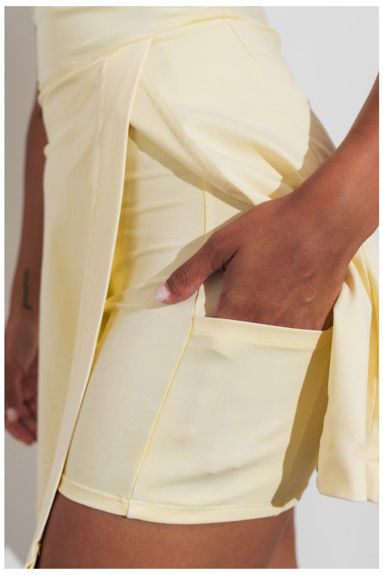 Essence Wrap Dress, Alternate, color, Butter