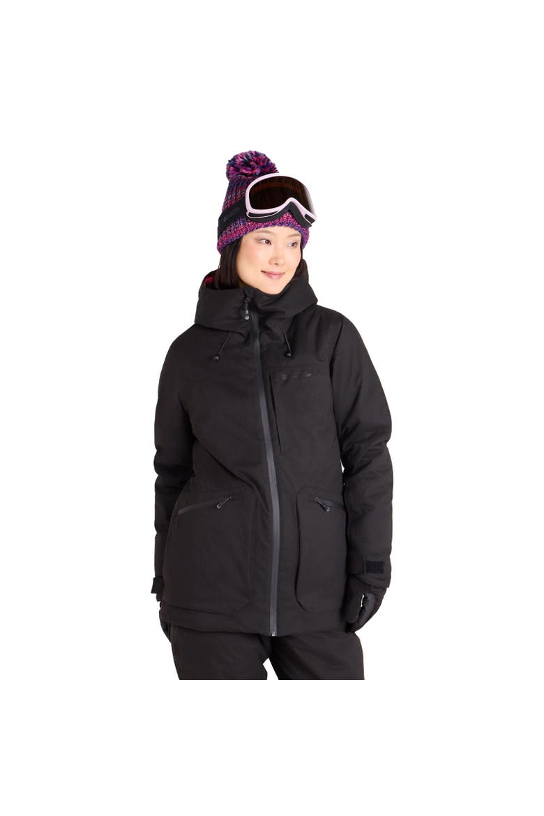Verbier Textured Waterproof Ski Jacket, Alternate, color, Black