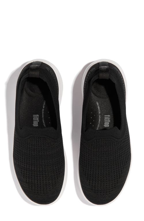 Fitflop Super-q Knit Slip-on Sneaker In All Black