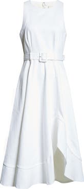 Cinq à Sept Zelda Sleeveless Asymmetric Midi Dress