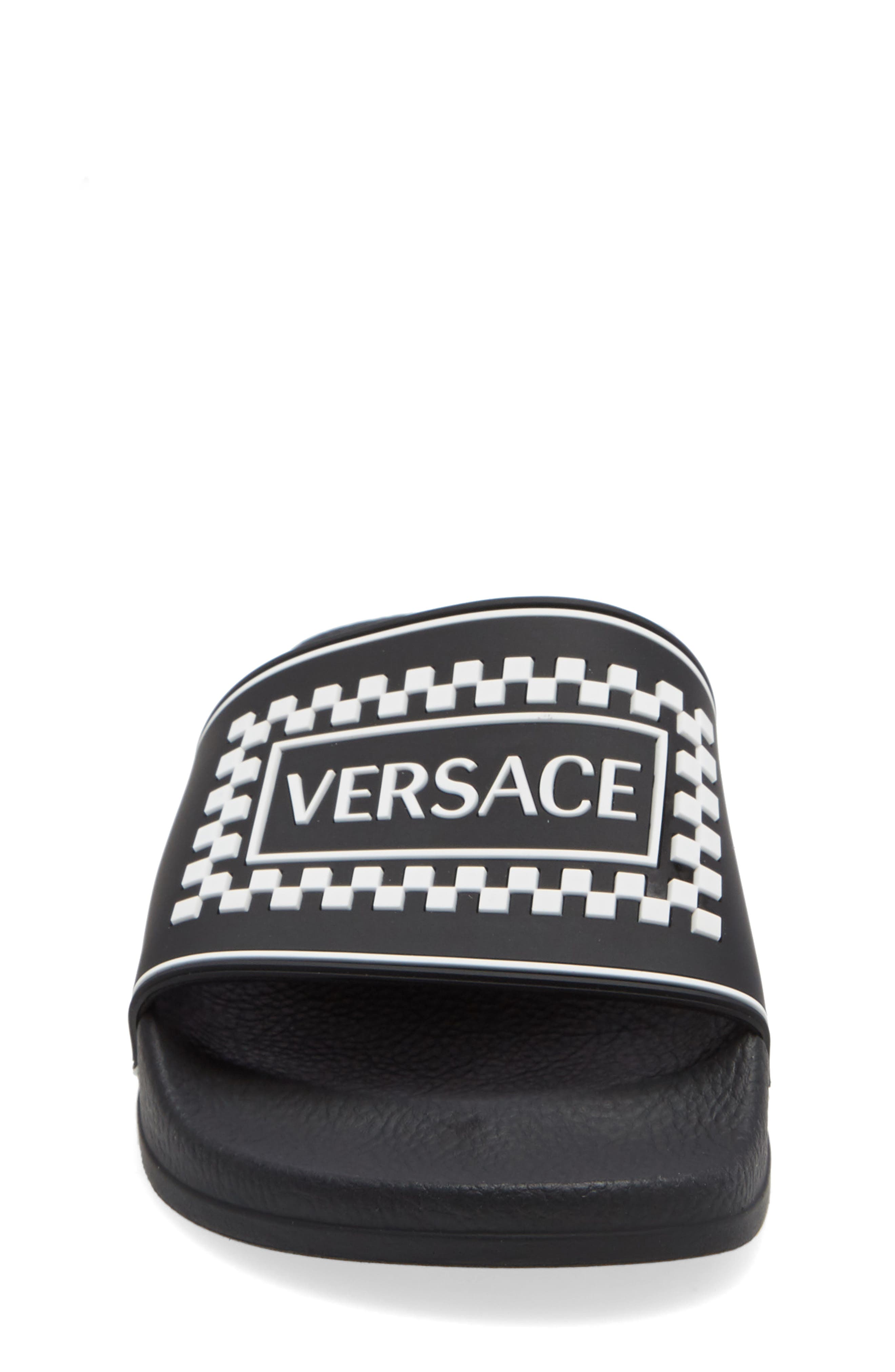 Versace First Line Slide Sandal, Alternate, color, 