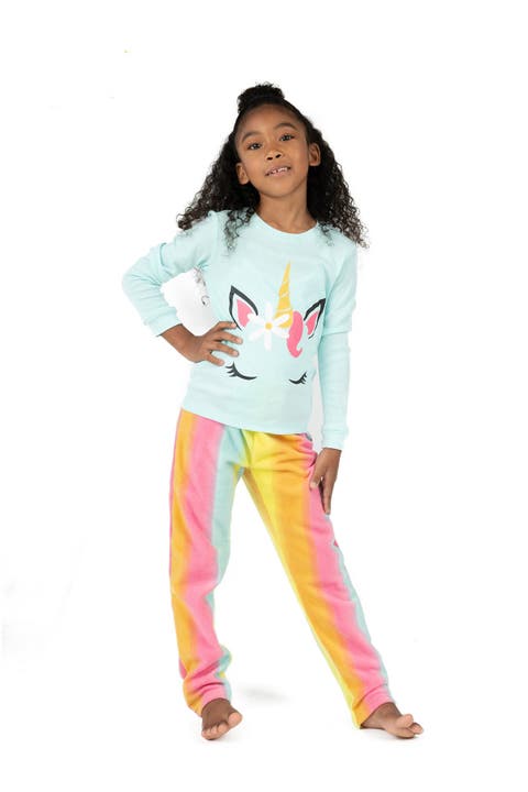 2-pc. Cotton Top & Fleece Pants Holiday Pajama Set