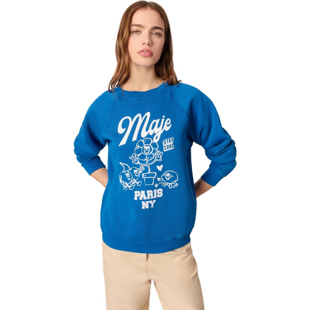 Shop Maje Paris Sweater In Blue