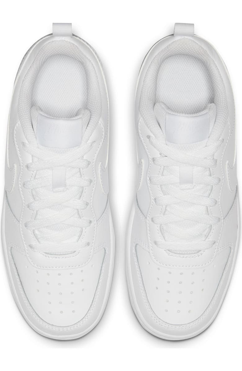 Nike Kids' Court Borough Low Top Sneaker, Alternate, color, 100 White/White