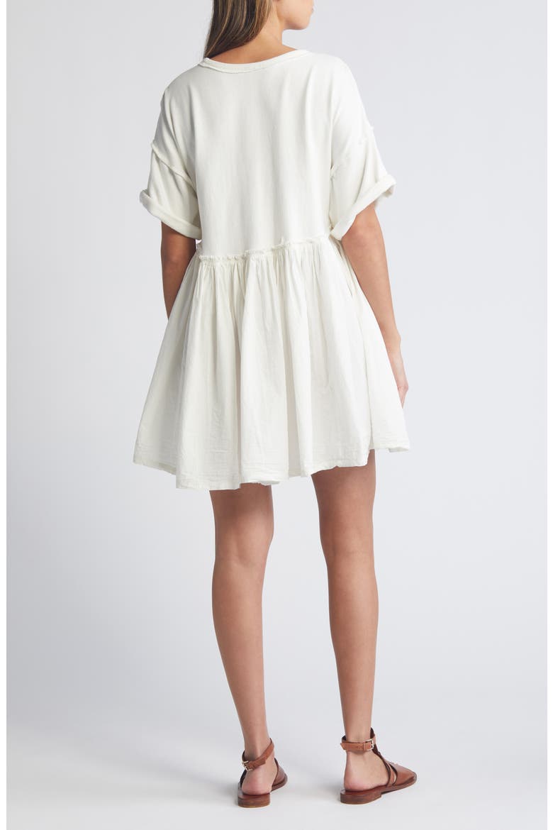 Catalina Mixed Media Minidress, Alternate, color, IVORY