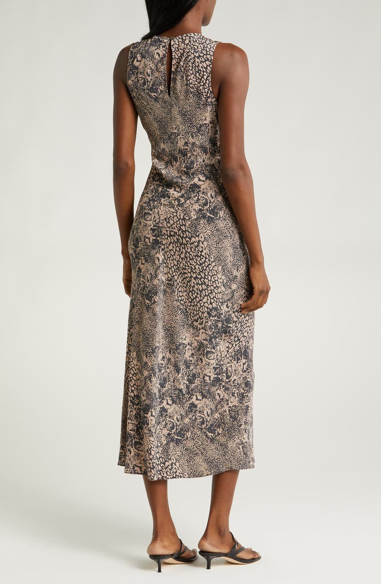 Rails Gabriella Animal Print Ruched Midi Dress, Alternate, color,